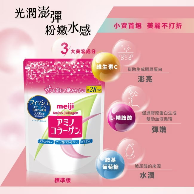 【Meiji 明治】明治膠原蛋白粉標準版28日份袋裝