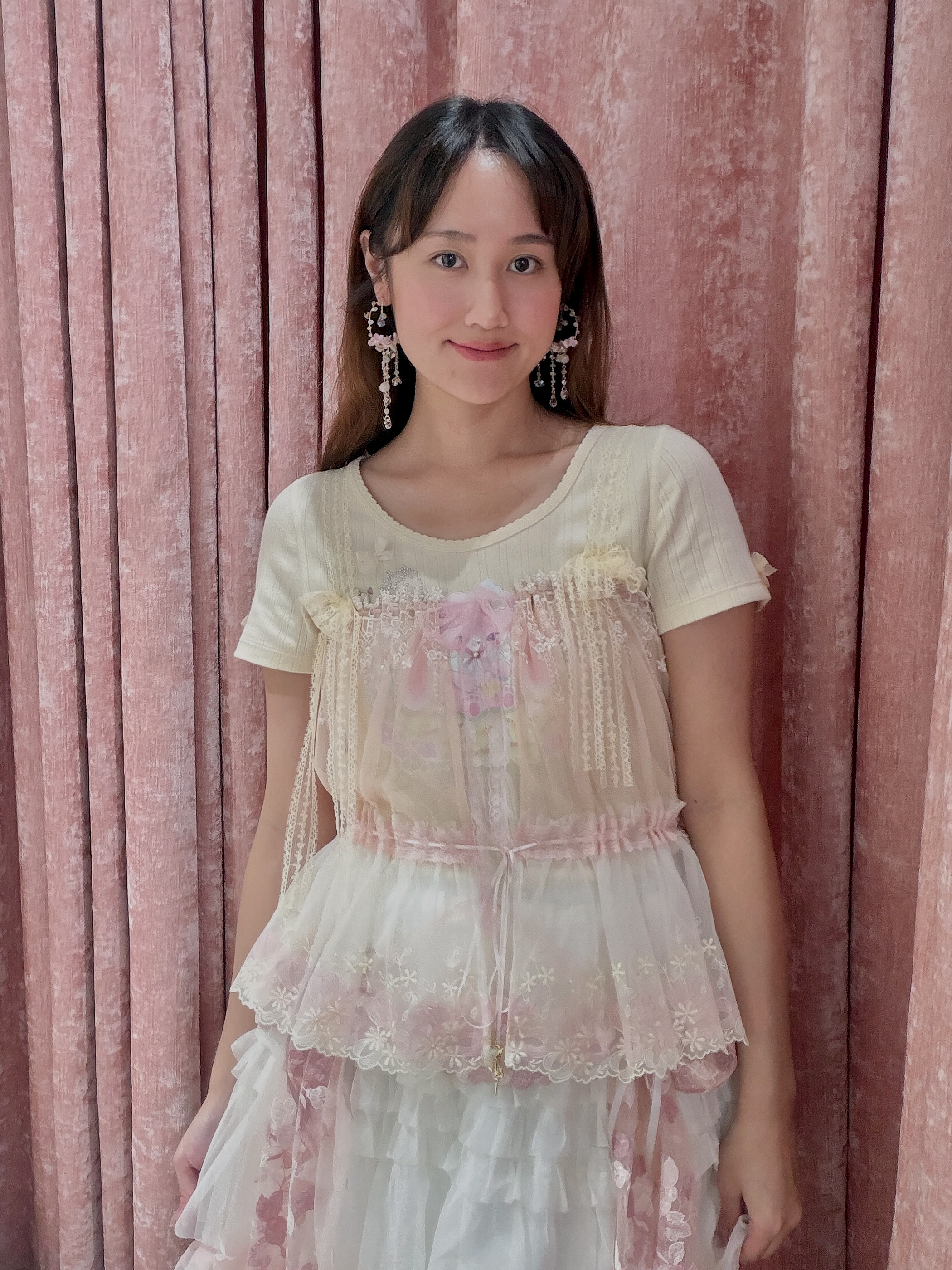 13506 Sheer Layer Bow Fantasy Camisole