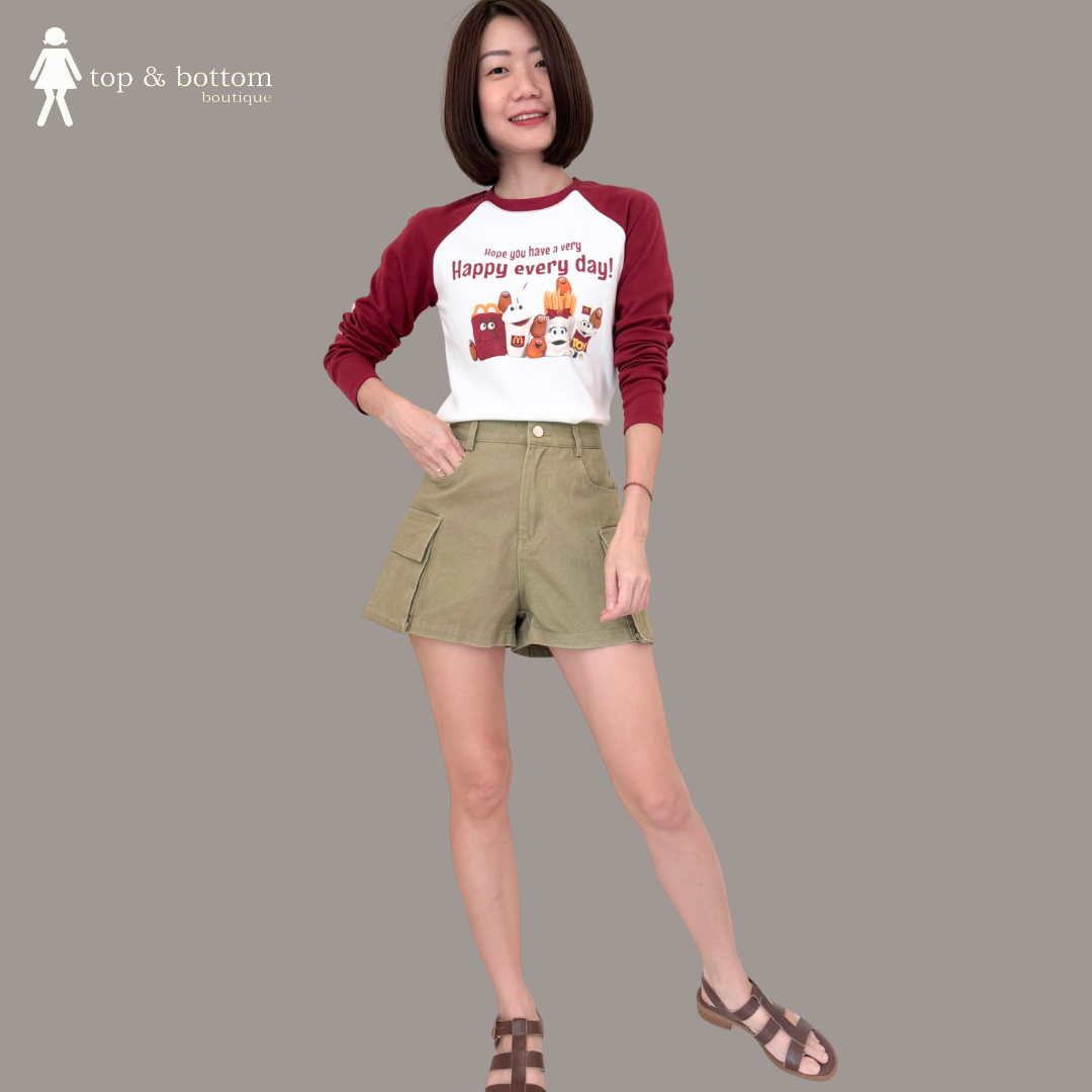 ELASTIC WAISTED CORDUROY SIDE POCKET SHORTS