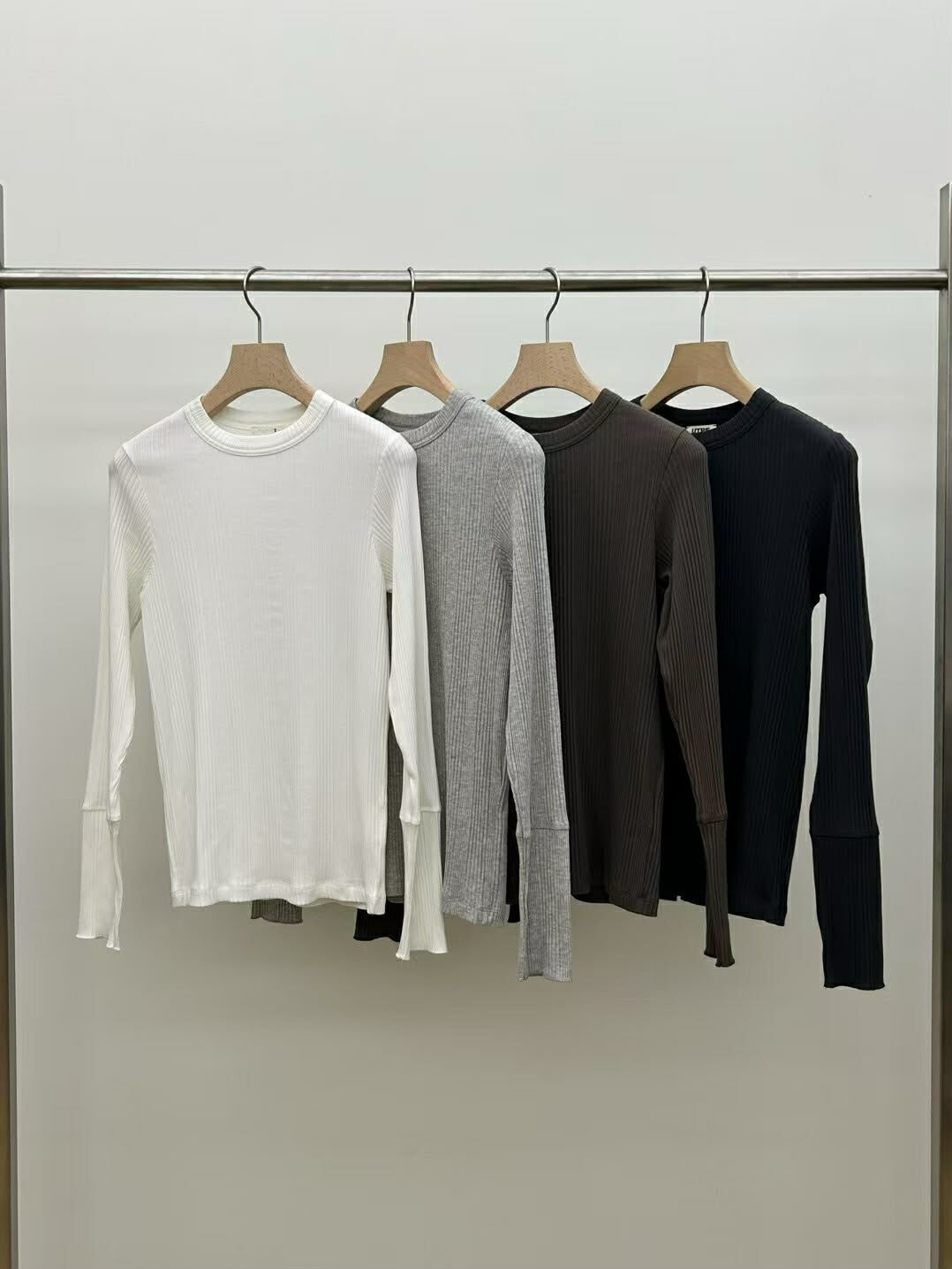 PA23 莫代爾棉細坑條上衣