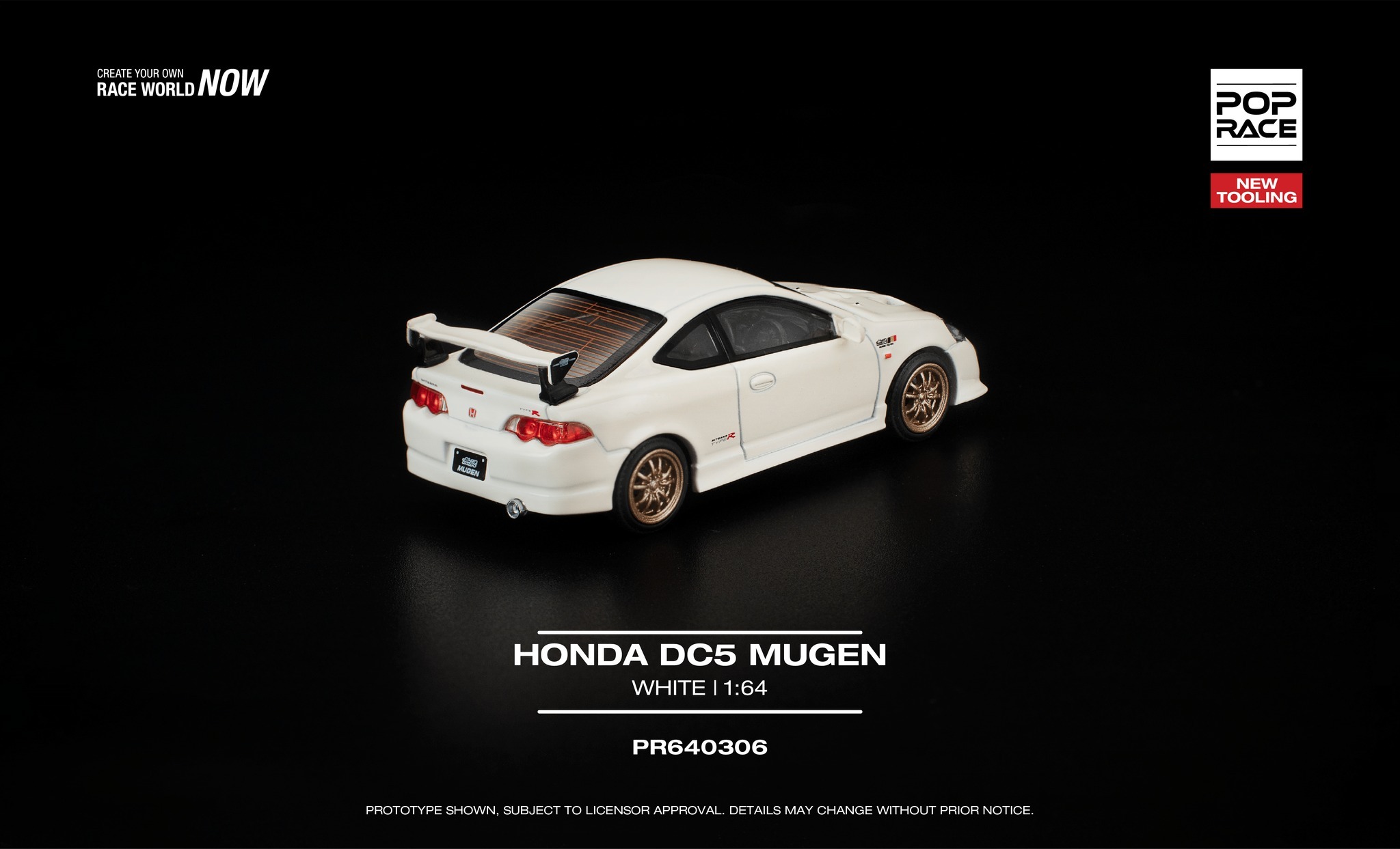 預訂:1/64 Pop Race Honda DC5 Mugen White (PR640306 )