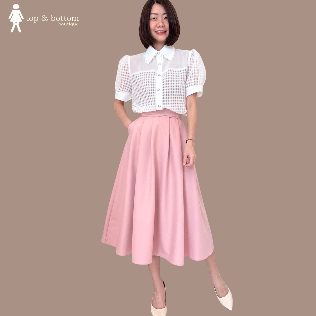 HIGH WAISTED MIDI SKIRT