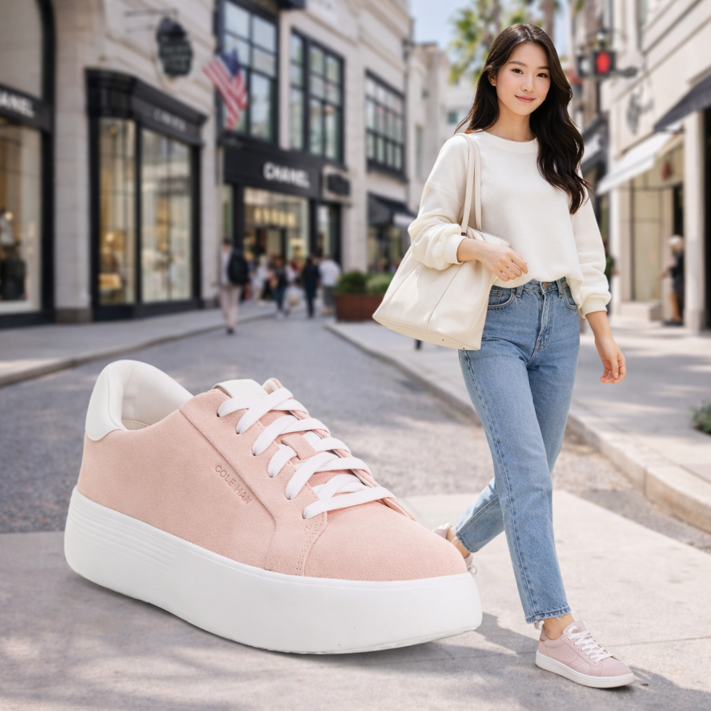 【預購】LX021608 COLE HAAN Suede Gc Joy Platform Sneakers