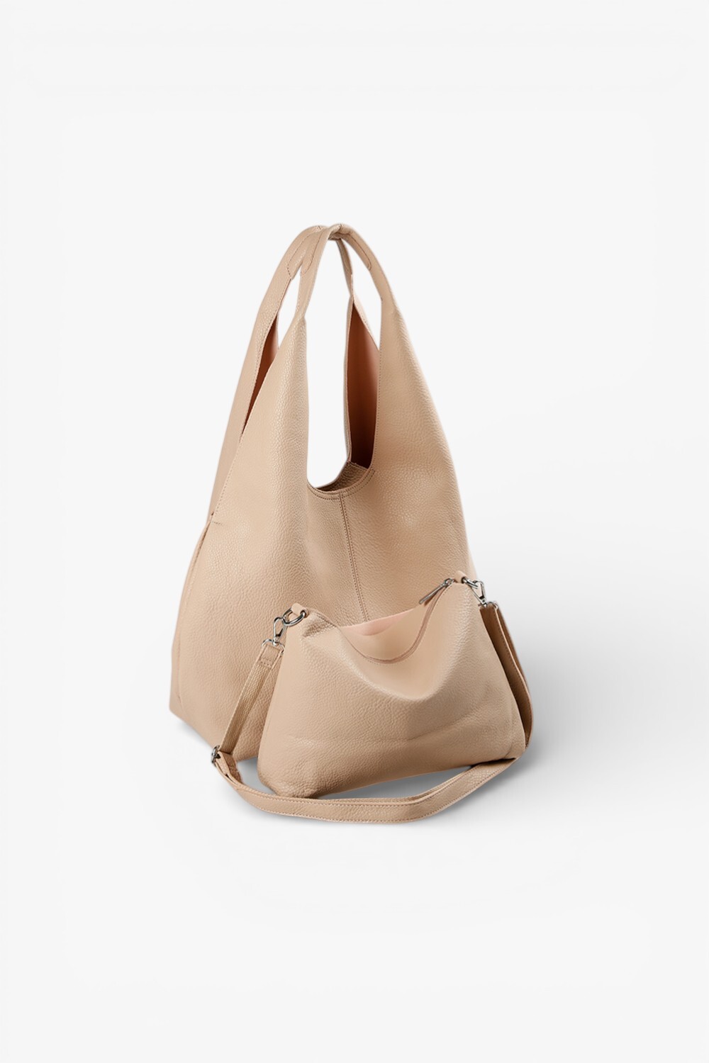 Fairy 素面簡約肩背包 粉紅