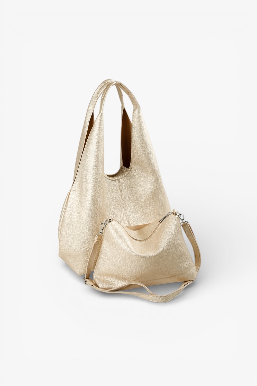 Fairy 素面簡約肩背包 金色