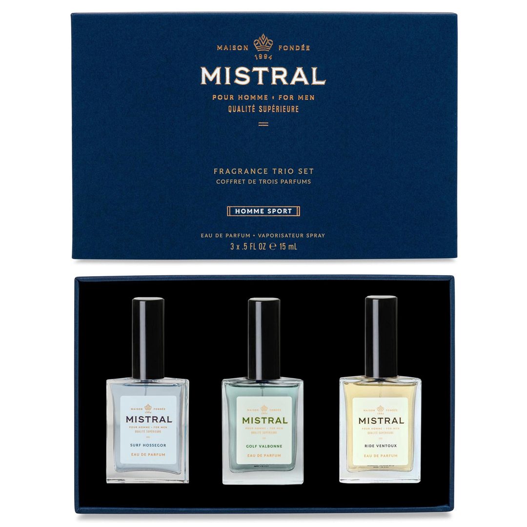 Mistral - Men's Eau de Parfum Homme Sport Trio Set