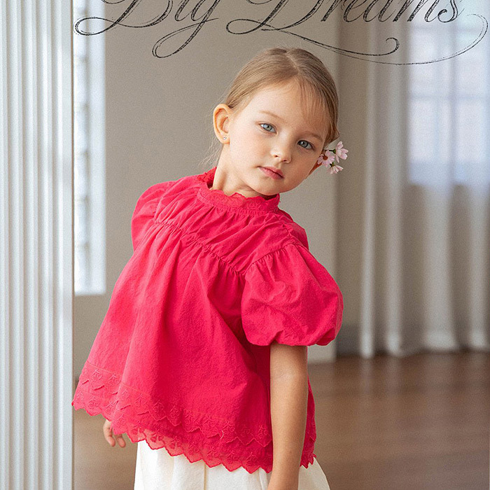 正韓夏nounou 兩色法式澎袖上衣