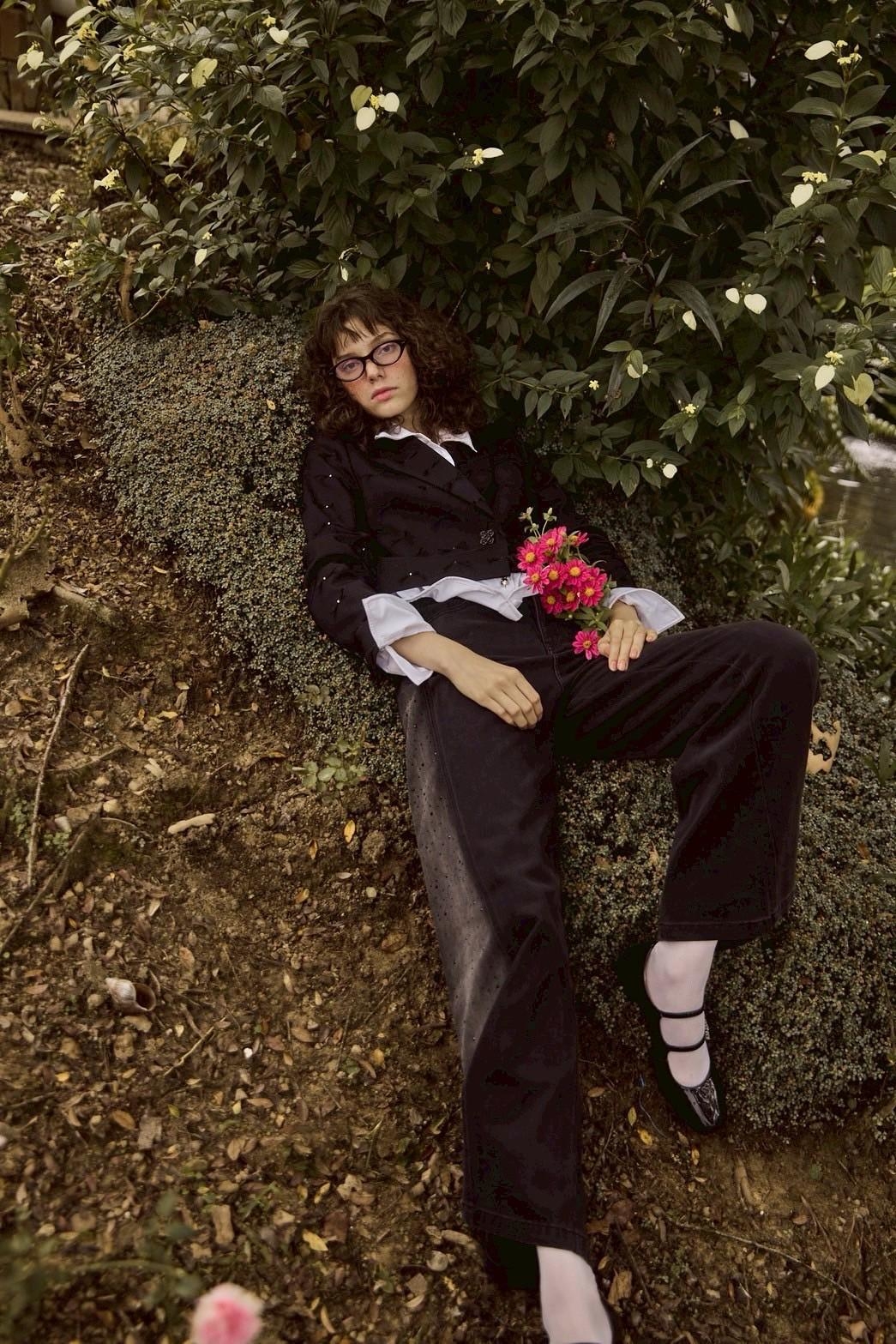 BF10020D1 夜幕微光短版翻領西裝外套