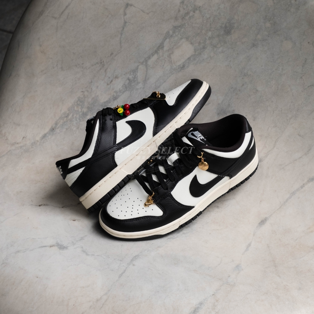 【逢甲 FUZZY】W Nike Dunk Low "Cherry Charm" 黑白 櫻桃 笑臉 吊飾 HQ7487-100