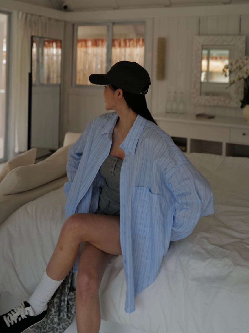 直條紋男友襯衫*2色