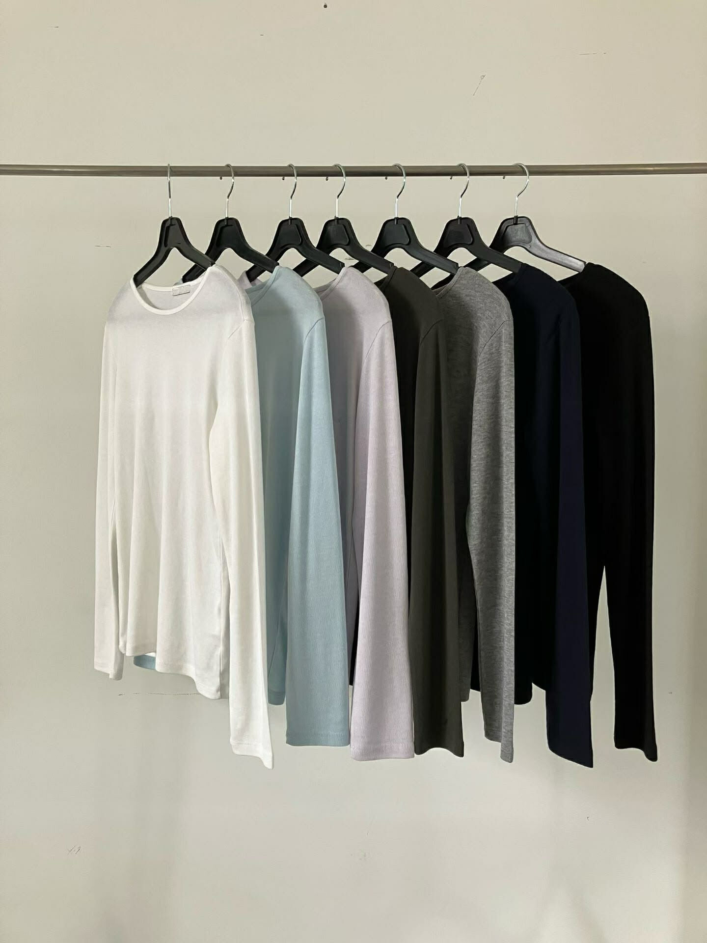 PA24 超親膚天絲細坑條長袖T