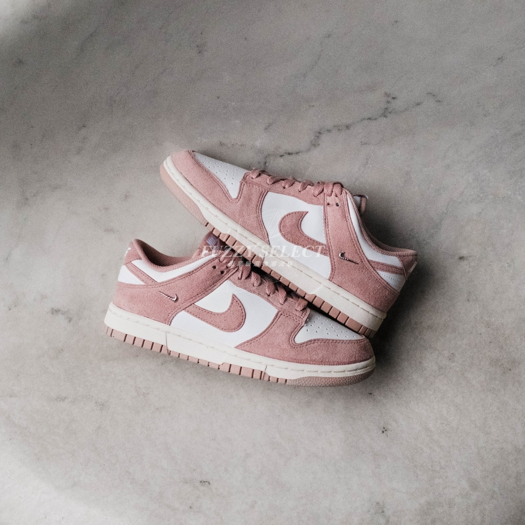 【逢甲 FUZZY】W Nike Dunk Low "Rose Whisper" 麂皮 銀小勾 玫瑰粉 白粉 IB4417-102