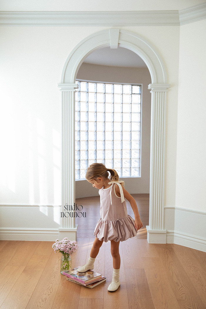 正韓夏nounou 兩色夢幻花苞洋裝