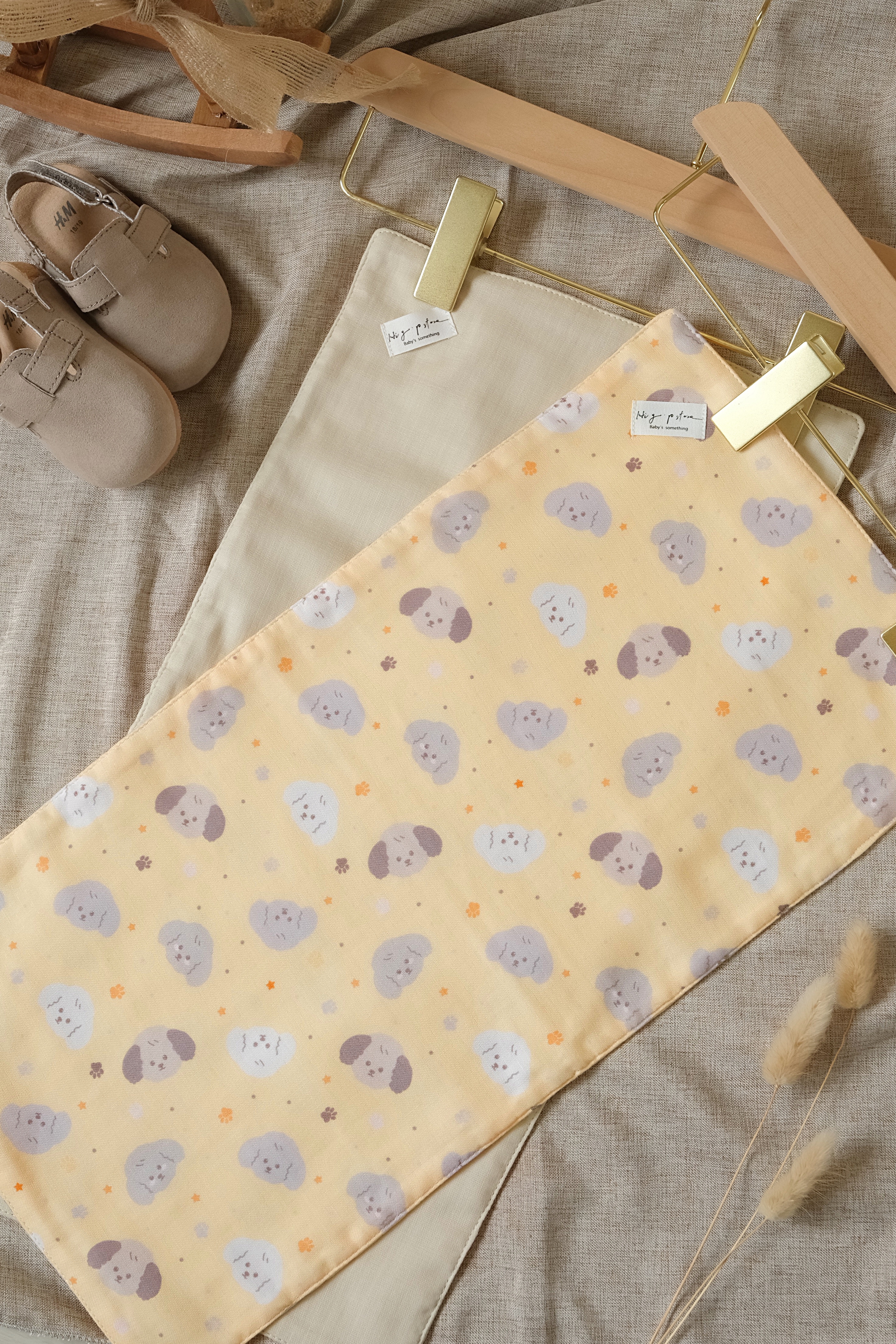 Hi Y.P store-拍嗝巾-獨家設計款-汪汪星語（2件組)