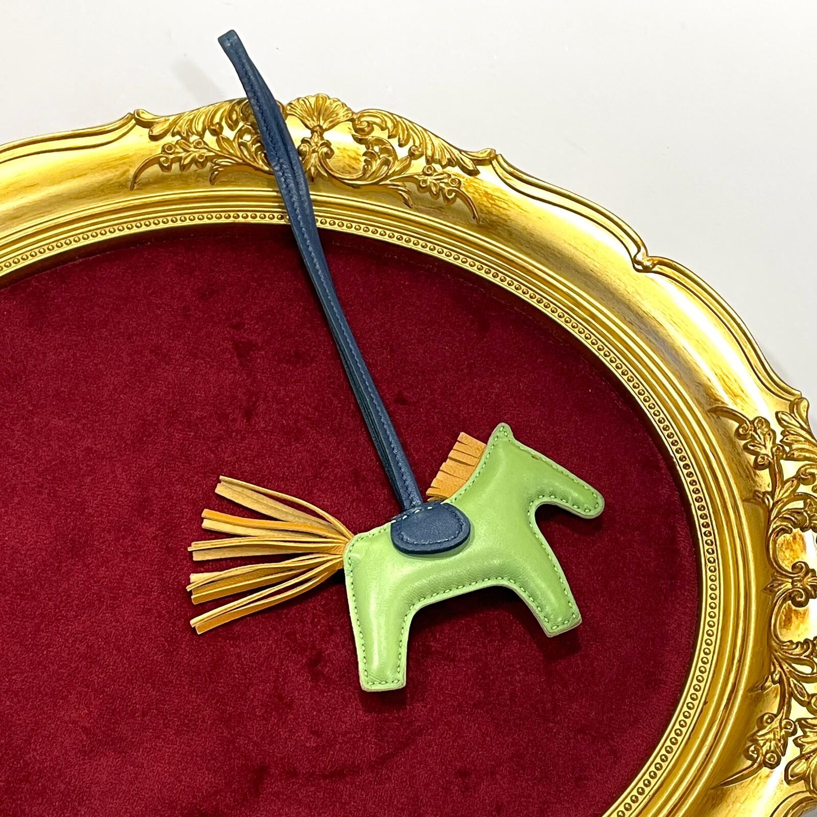 99%NEW二手HERMES RODEO PM SWIFT,馬仔,綠/藍/棕, 愛馬士手袋吊飾 #香榭站正品