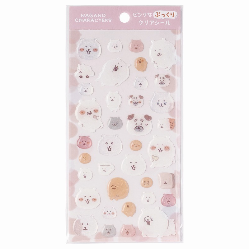 預訂｜Nagano Characters 粉紅色透明泡泡貼紙
