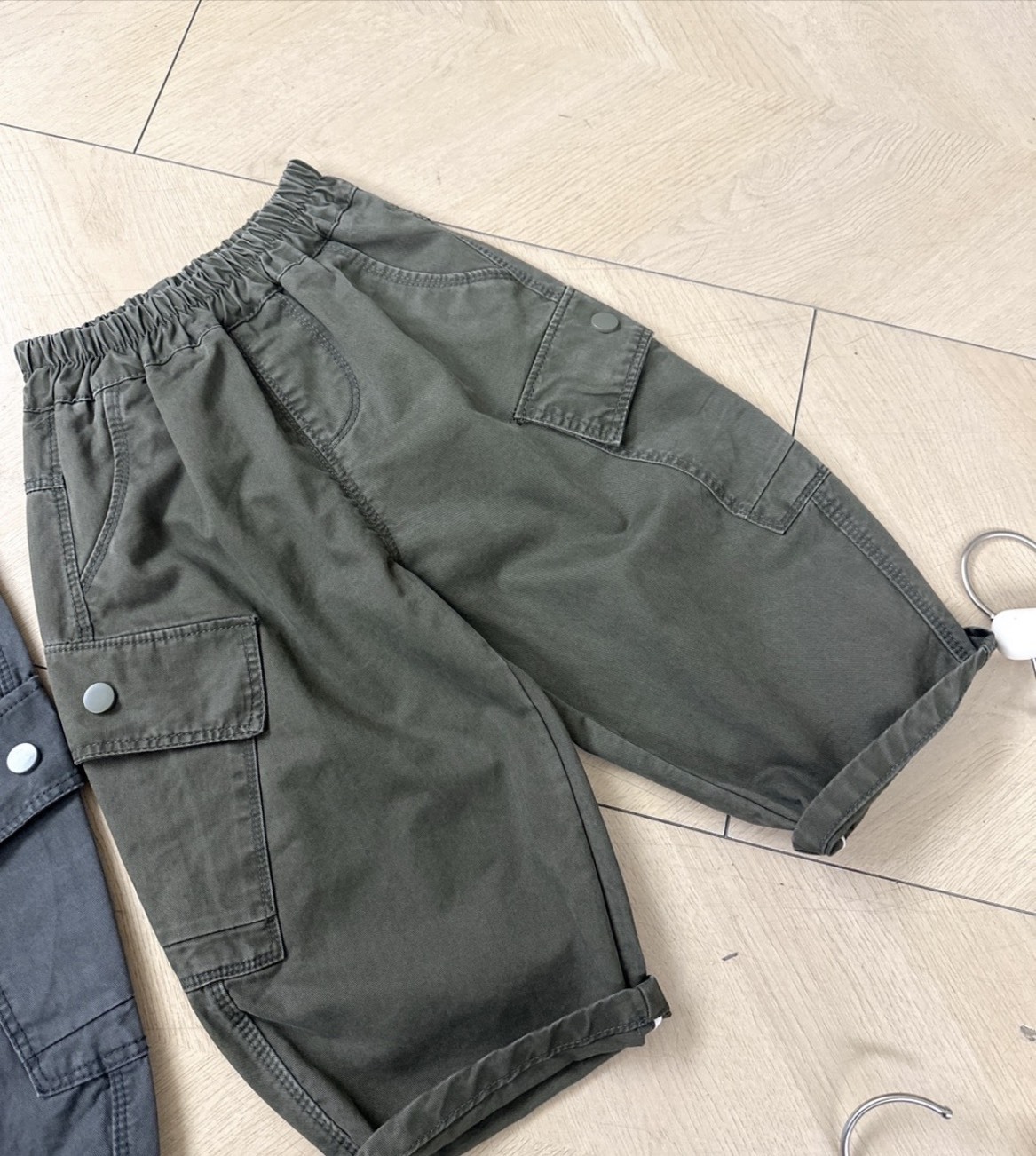 雙口袋工裝休閒長褲