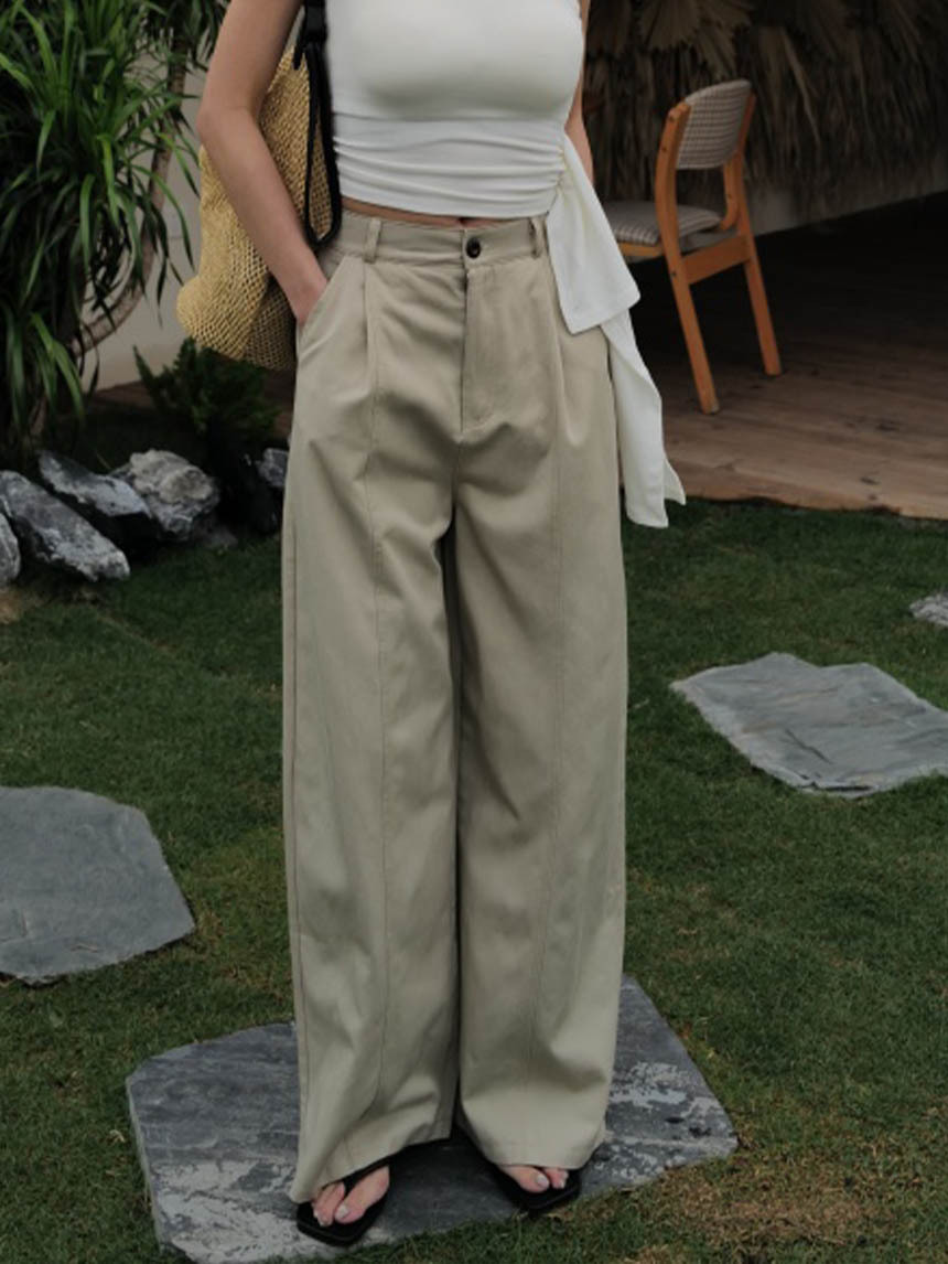 車中線休閒寬褲*2色