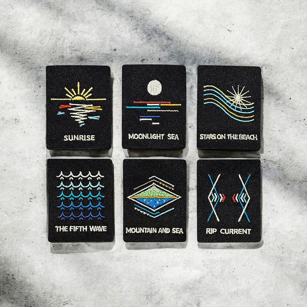 《海色的線條》刺繡魔鬼氈