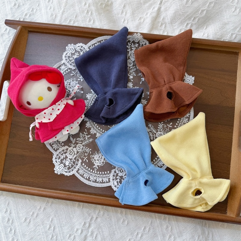 《03100》可愛的斗篷娃衣(6色)適合13cm左右娃