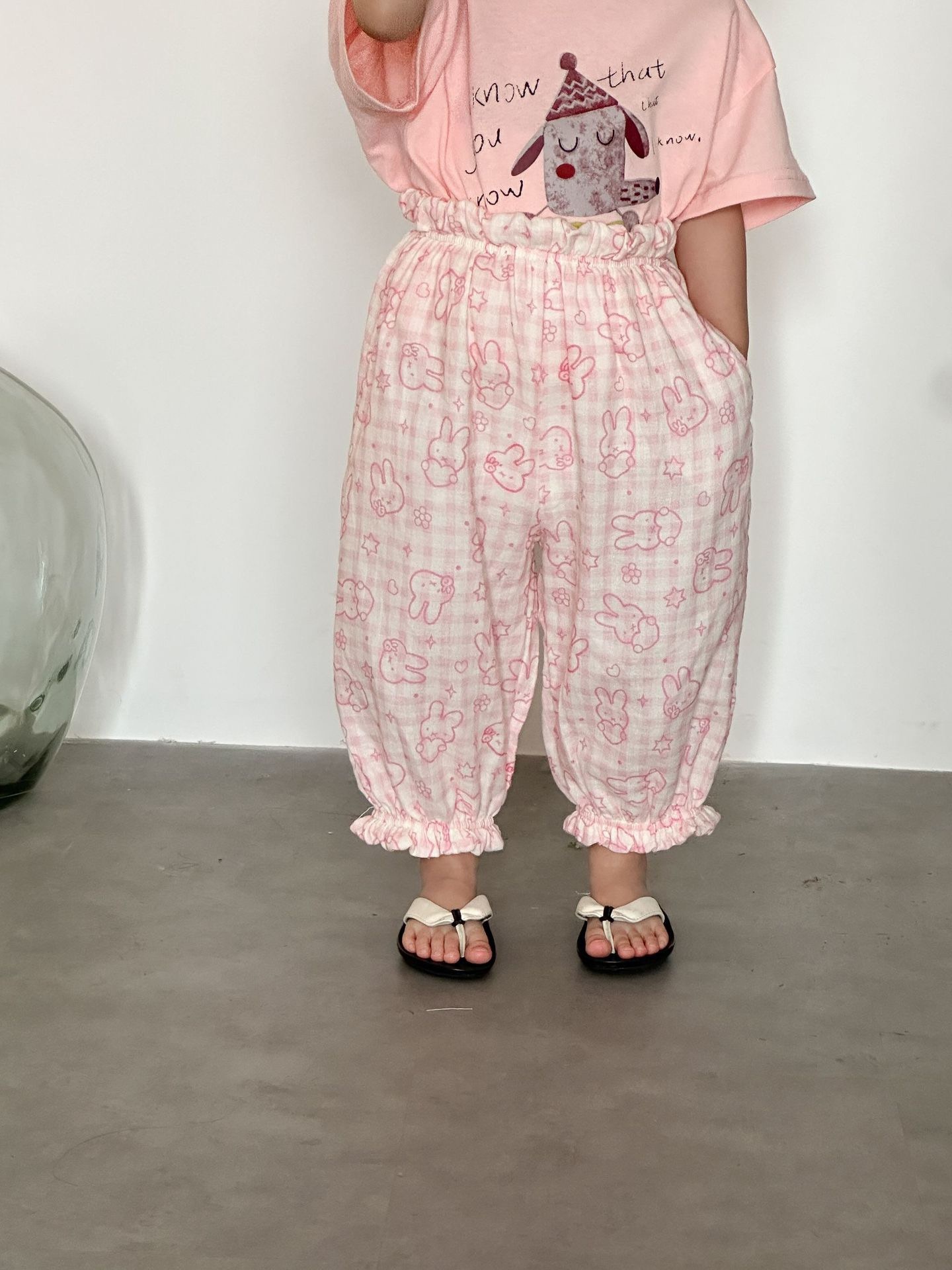 四色純棉童趣防蚊褲