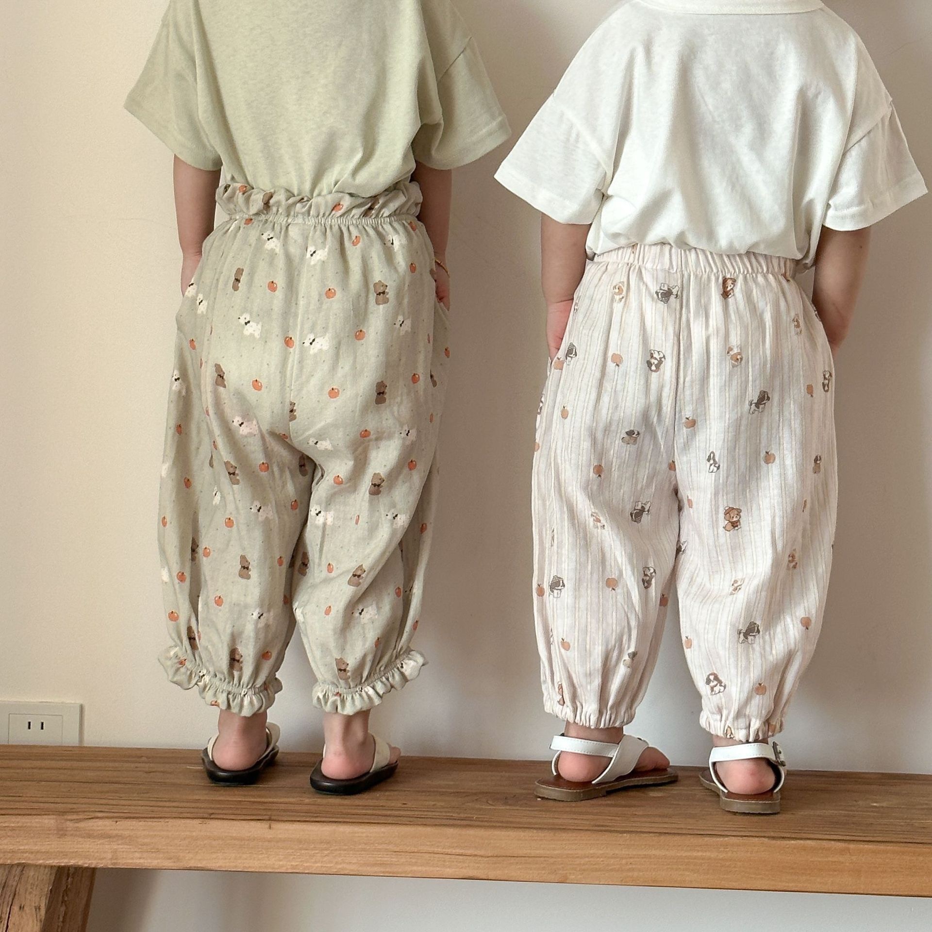 四色純棉童趣防蚊褲