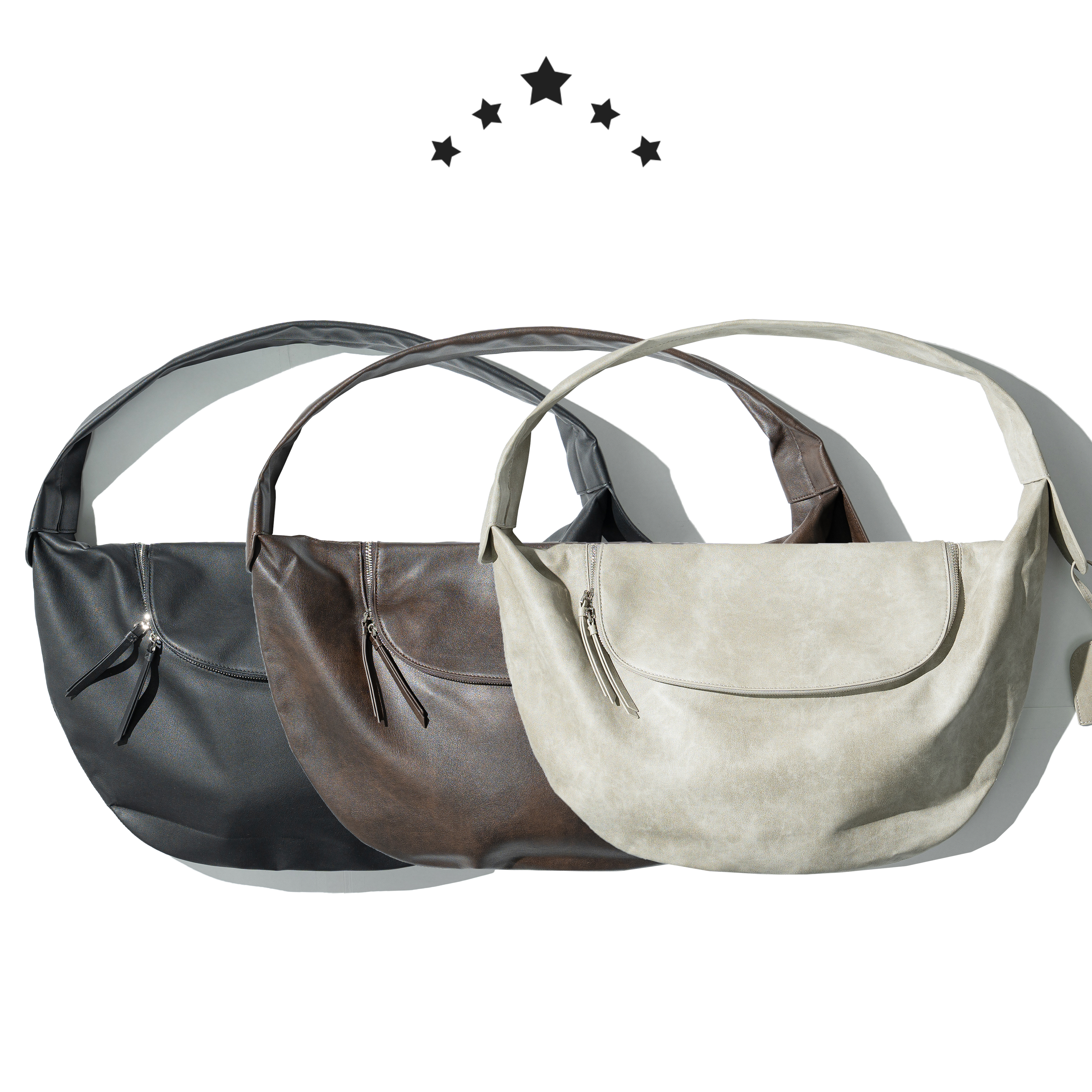 Leather Curved Bag PU皮革 弧形包 [26OS192]