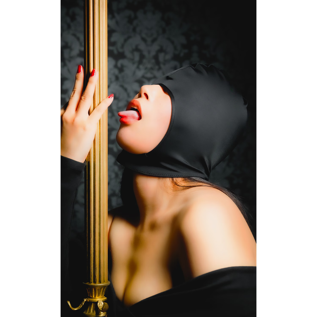 EXECUTE - 超細纖維露口遮眼面罩 - 黑色