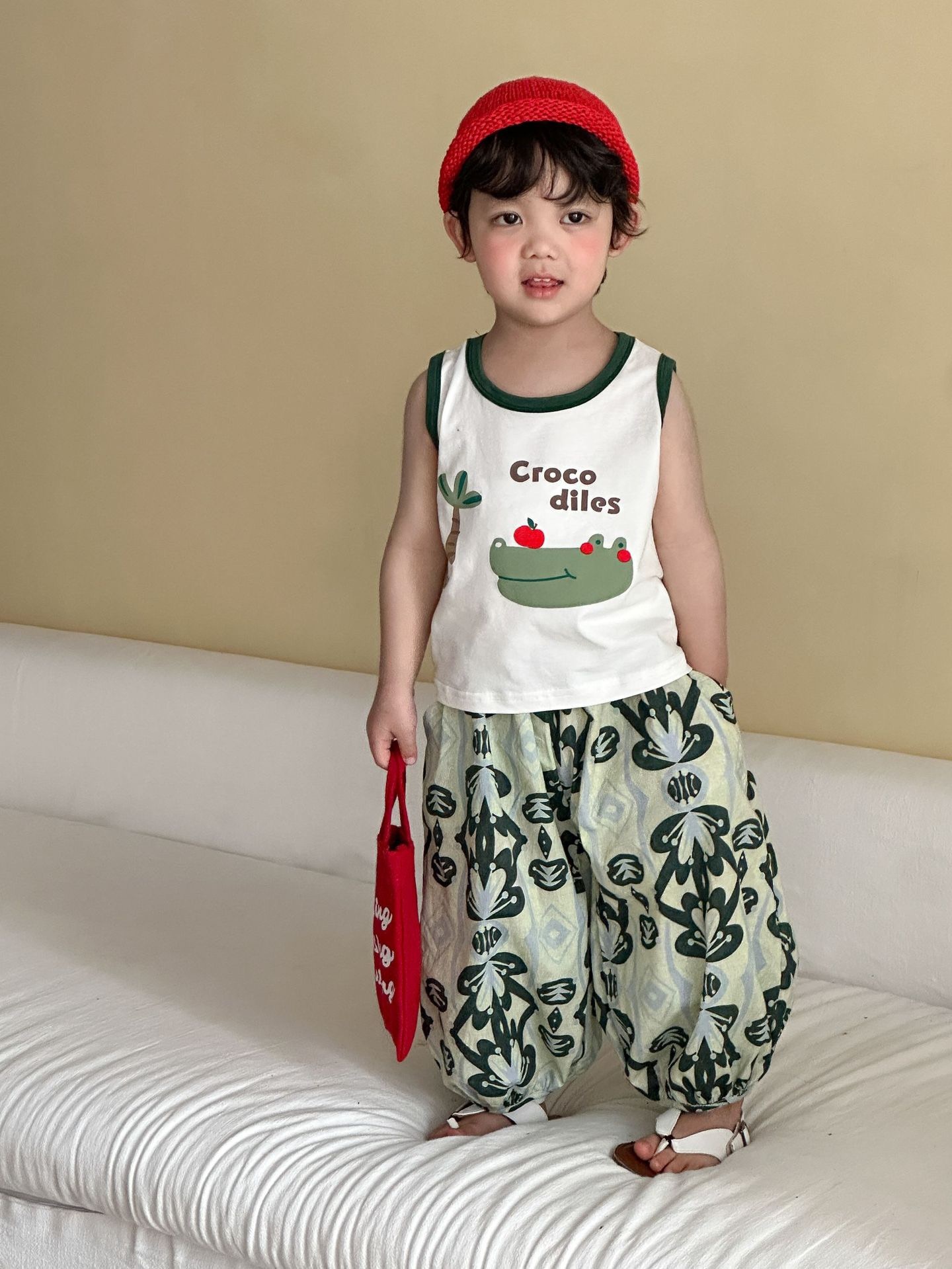 兄弟姐妹一起穿_寬鬆動物防蚊褲套裝