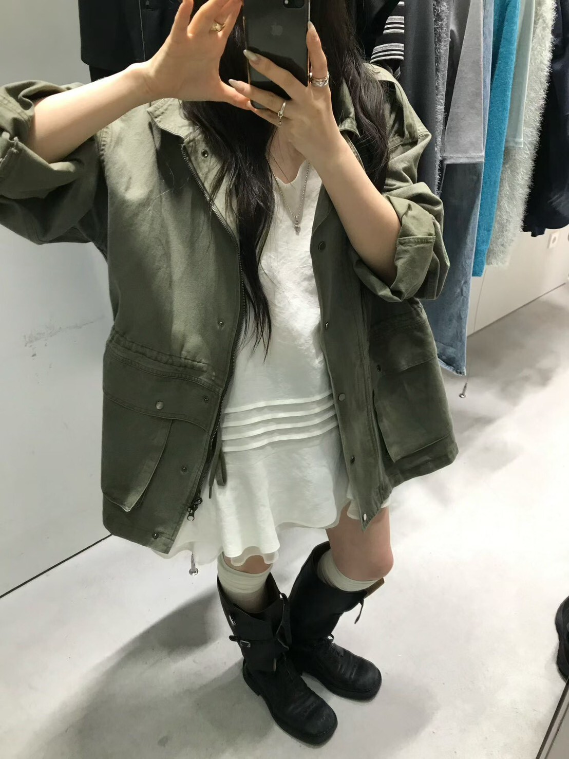 #AF103率性工裝軍外(深藍/卡其)