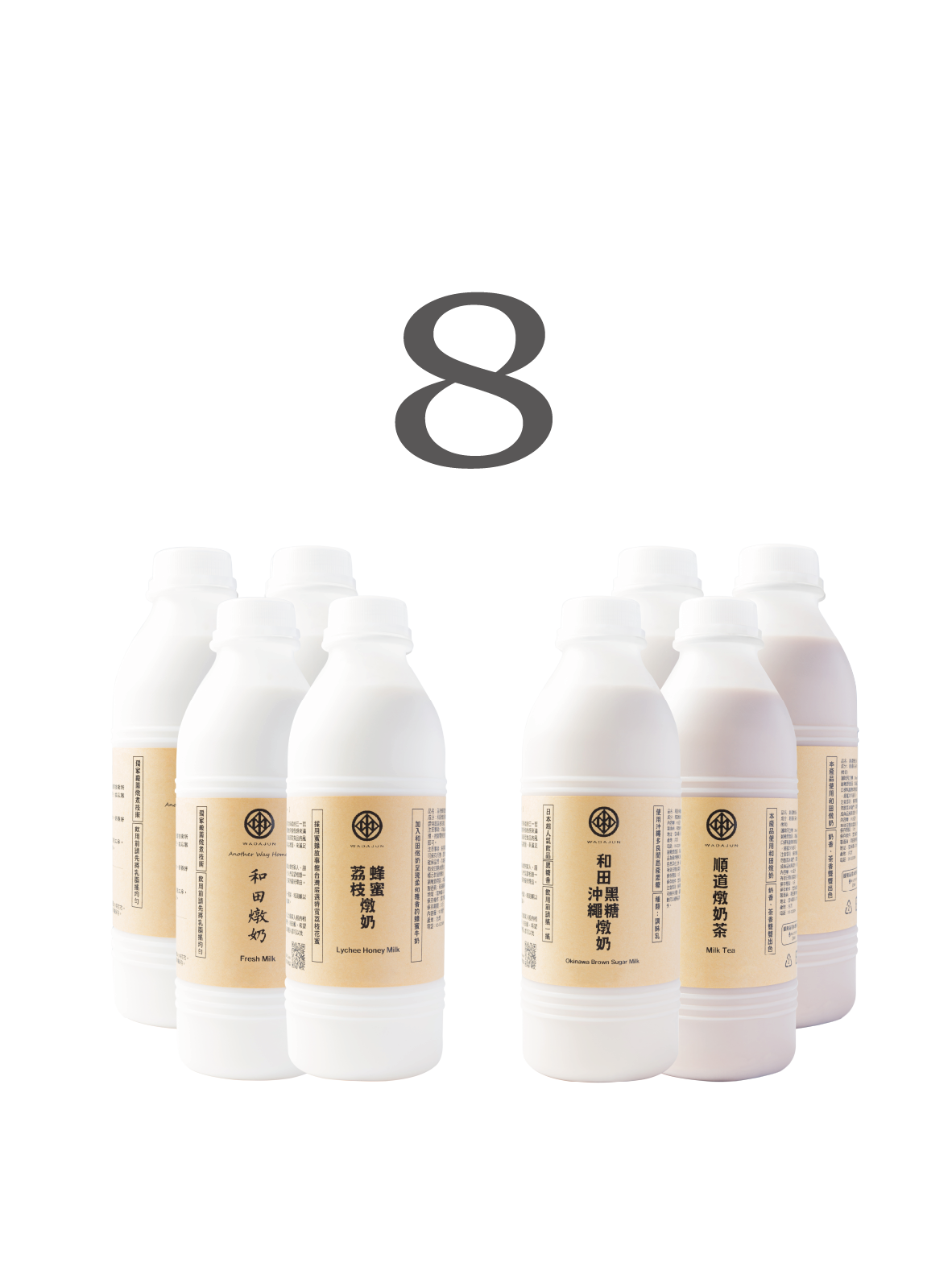 燉奶｜奶茶｜蜂蜜｜黑糖｜８入組