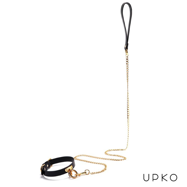 UPKO 複樂園系列 真皮項圈牽引鏈套裝