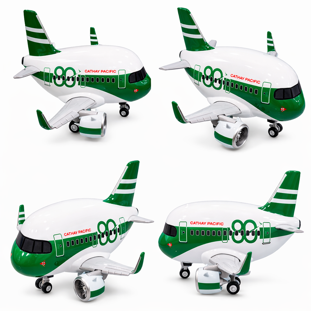 卡通Q版 國泰航空 A321neo 80周年紀念彩繪塗裝 含支架底座