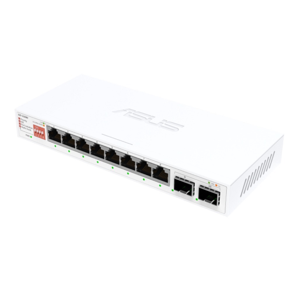 ASUS 華碩 QG-U1080-V2 8埠 2.5G + 2埠 SFP+(10G) 無網管交換器