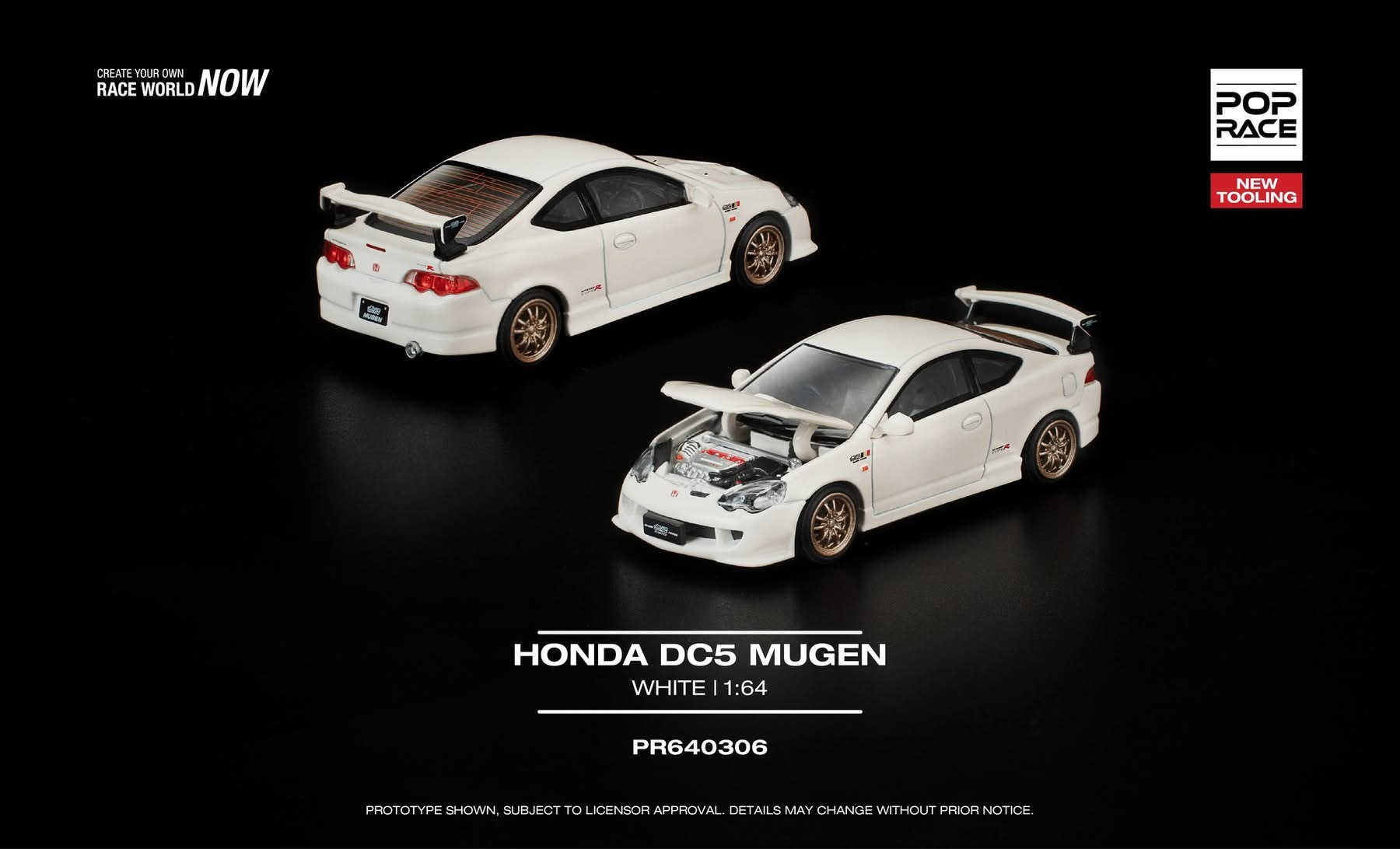 預訂 Pre Order - POPRACE HONDA DC5 MUGEN WHITE PR640306
