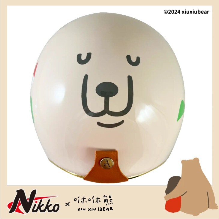 NIKKO N-401 #35 咻咻熊與小女孩 復古安全帽