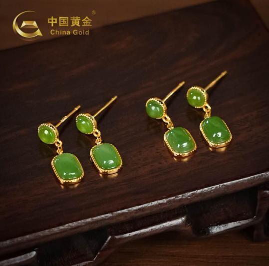 ZJSPHA250789-天然和田玉S925銀碧玉耳墜(R7)