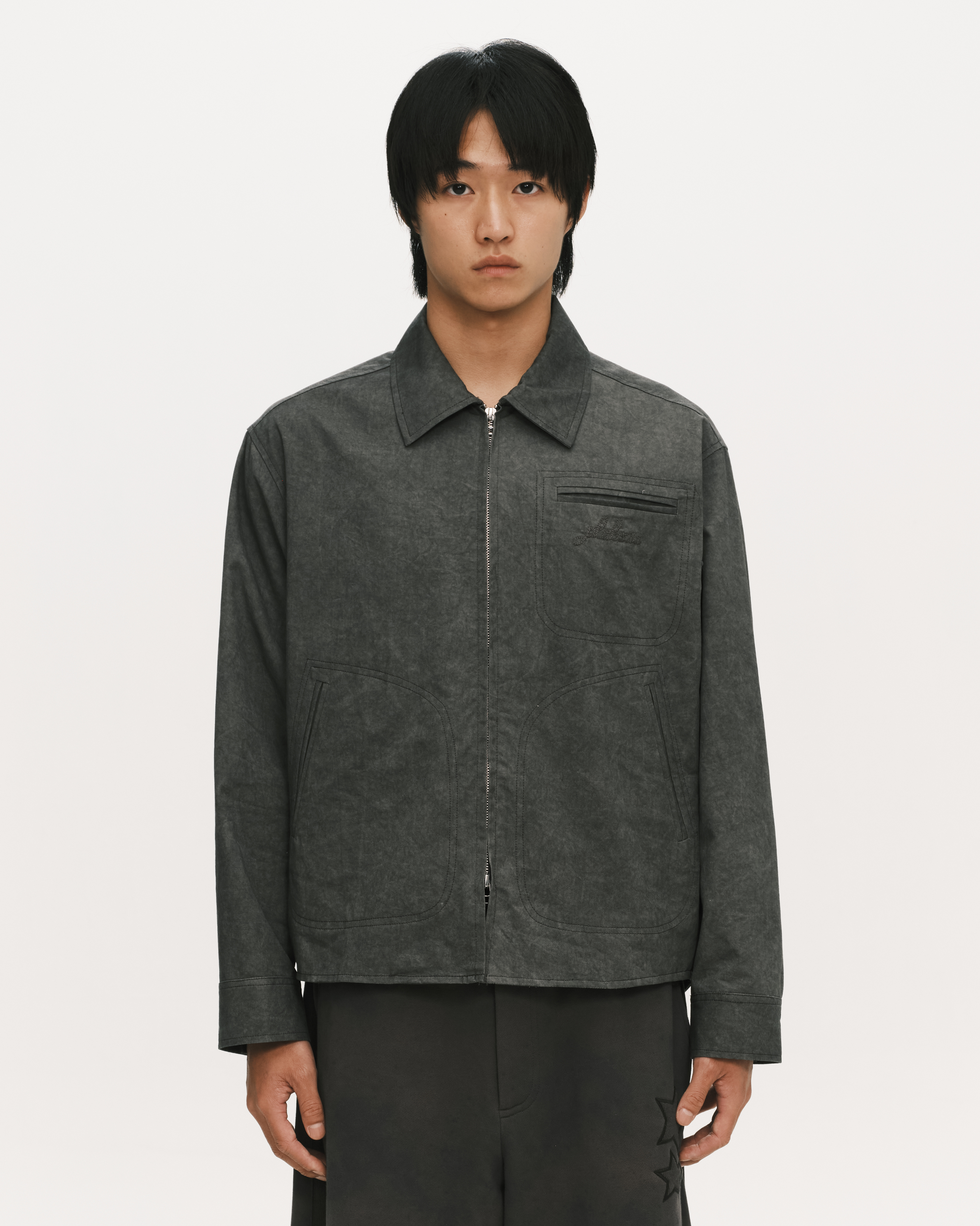 PLATEAU STUDIO｜Logo shirt jacket (Black)