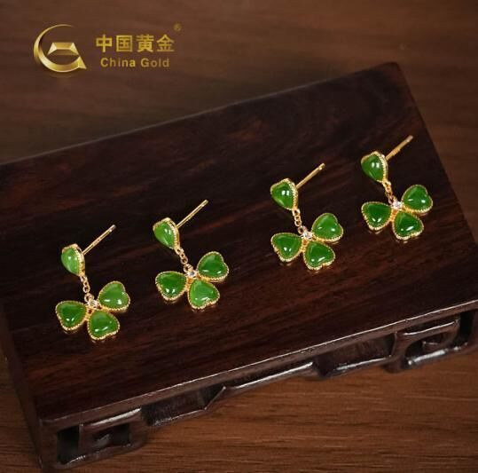 ZJSPHA251598-天然和田玉S925銀碧玉蛋面耳墜(R19)