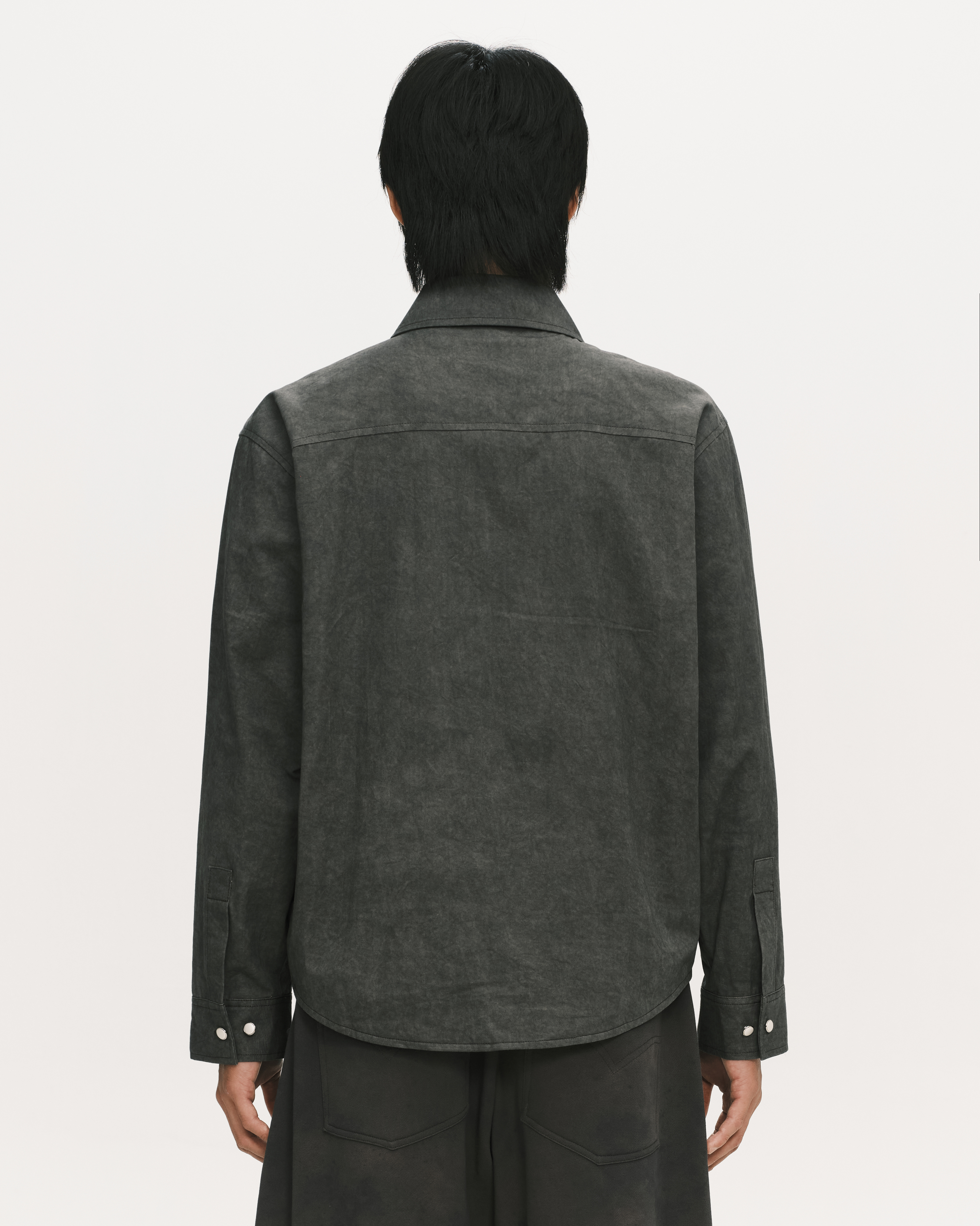 PLATEAU STUDIO｜Logo shirt jacket (Black)