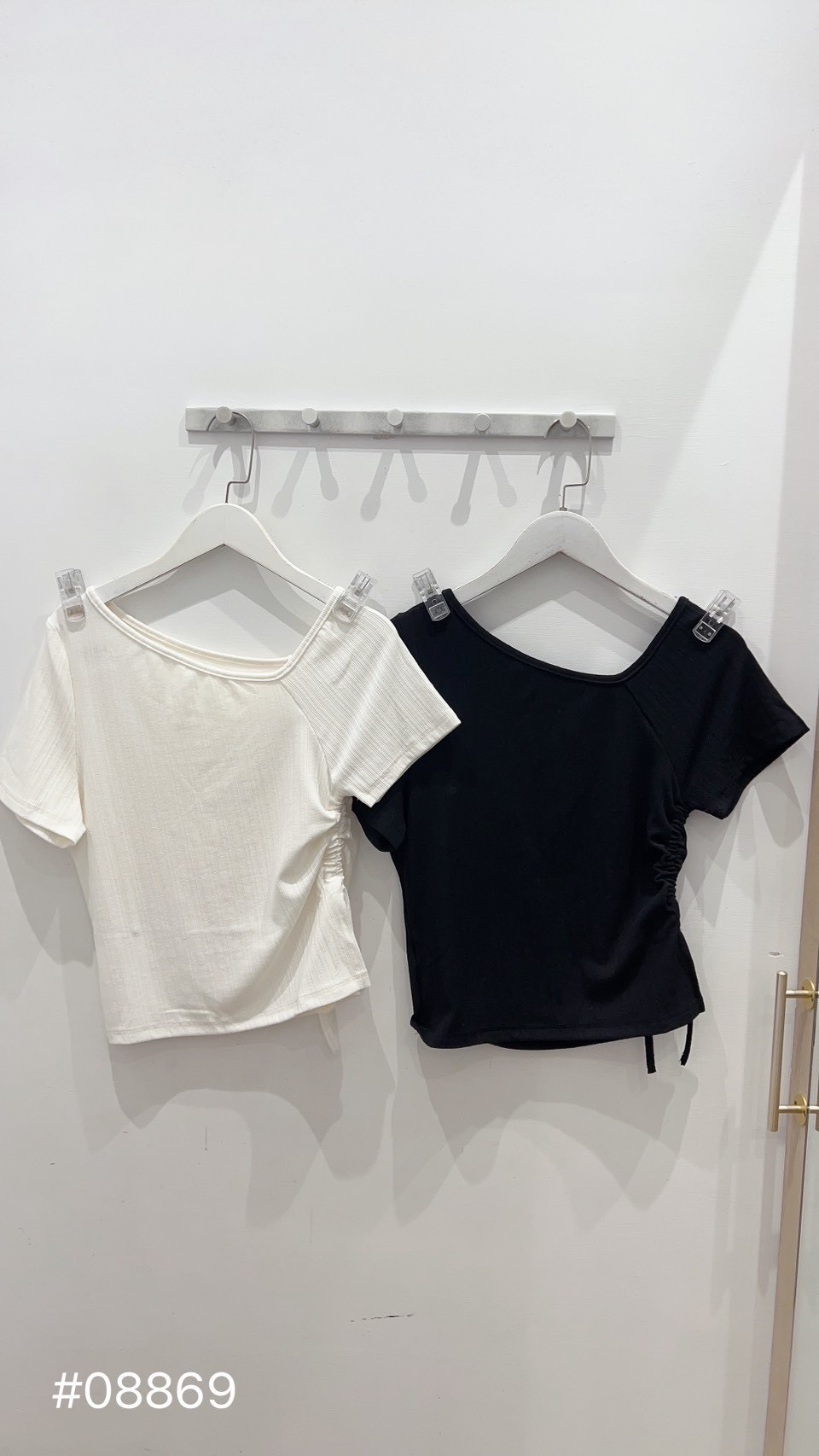 斜領坑條側抽繩開岔上衣s