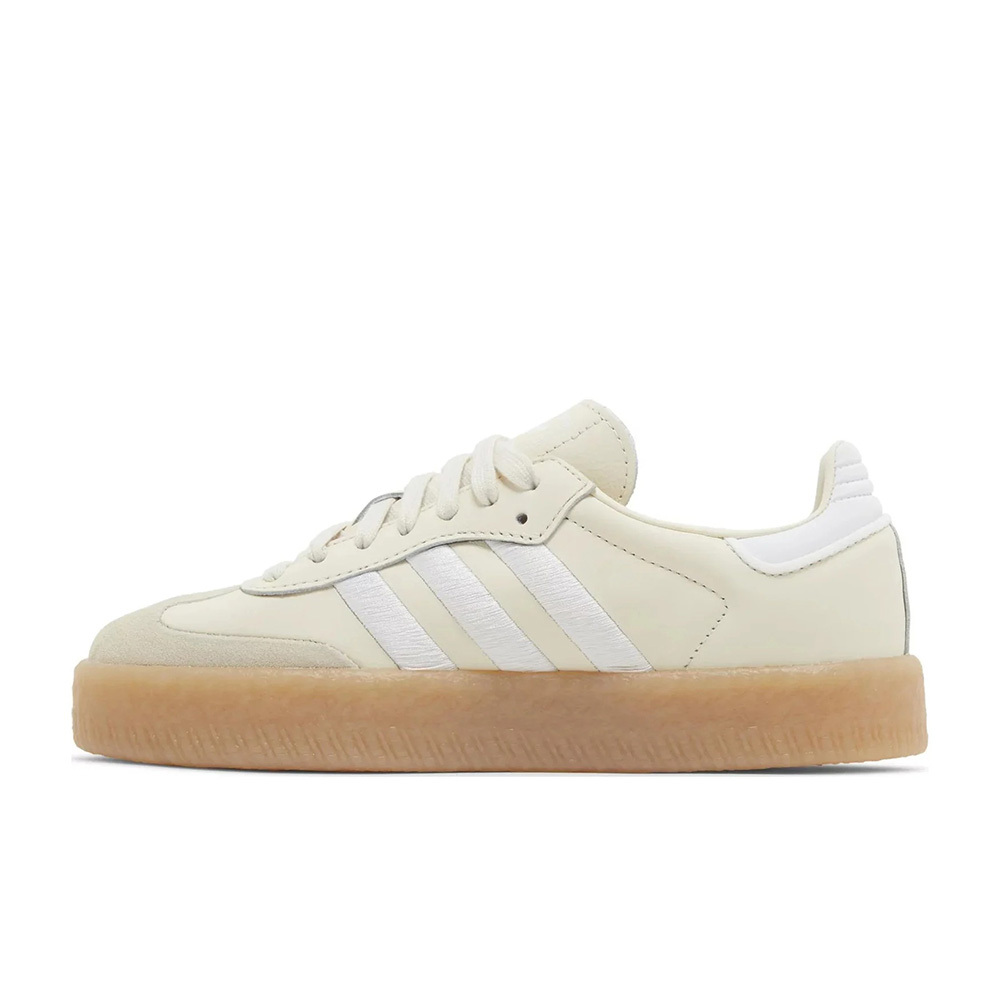 W Adidas Samba 米白焦糖底 厚底 刺繡 鬆糕鞋 休閒鞋 運動鞋 女鞋 ID0434