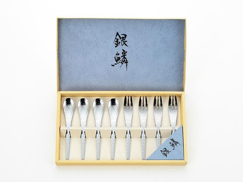 【預購】JN031015 🇯🇵日本品牌 銀鱗 咖啡甜點匙叉組八件