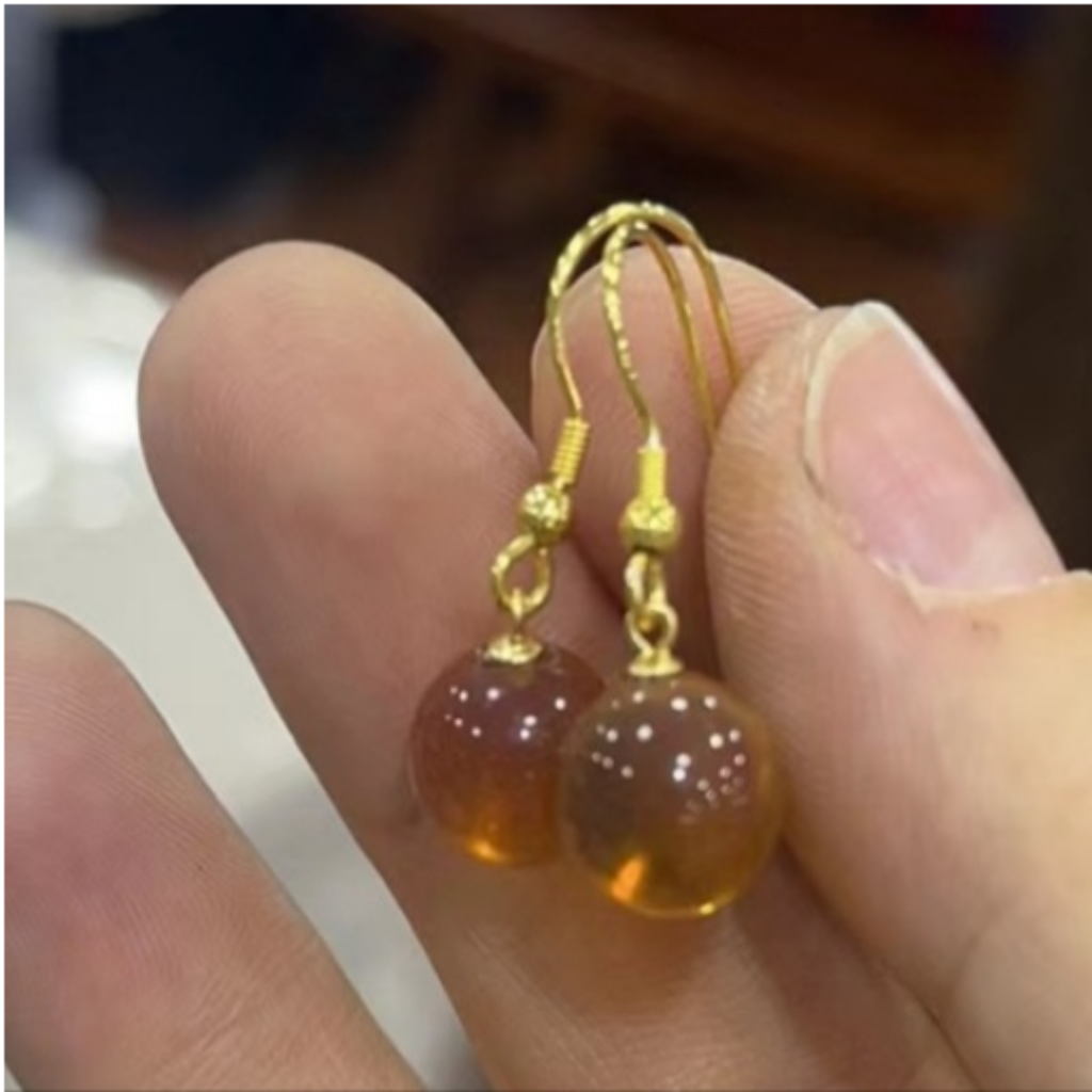 OTH-JJG0310-026 棕紅銀耳飾 (A26)