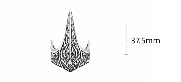 焰紋鷹刃圖騰設計開口戒指【ACYS21】