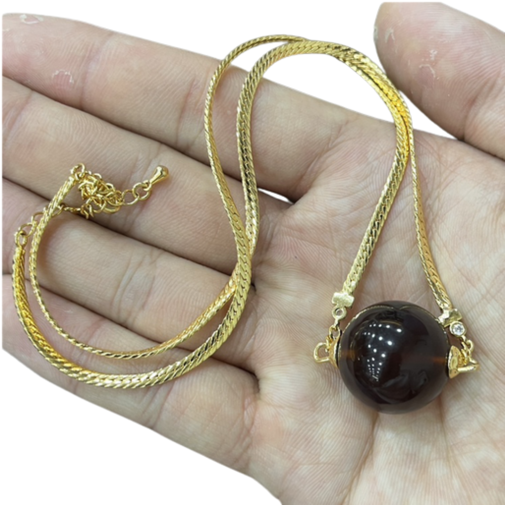 OTH-JJG0310-006 棕紅銅吊墜 (A6)