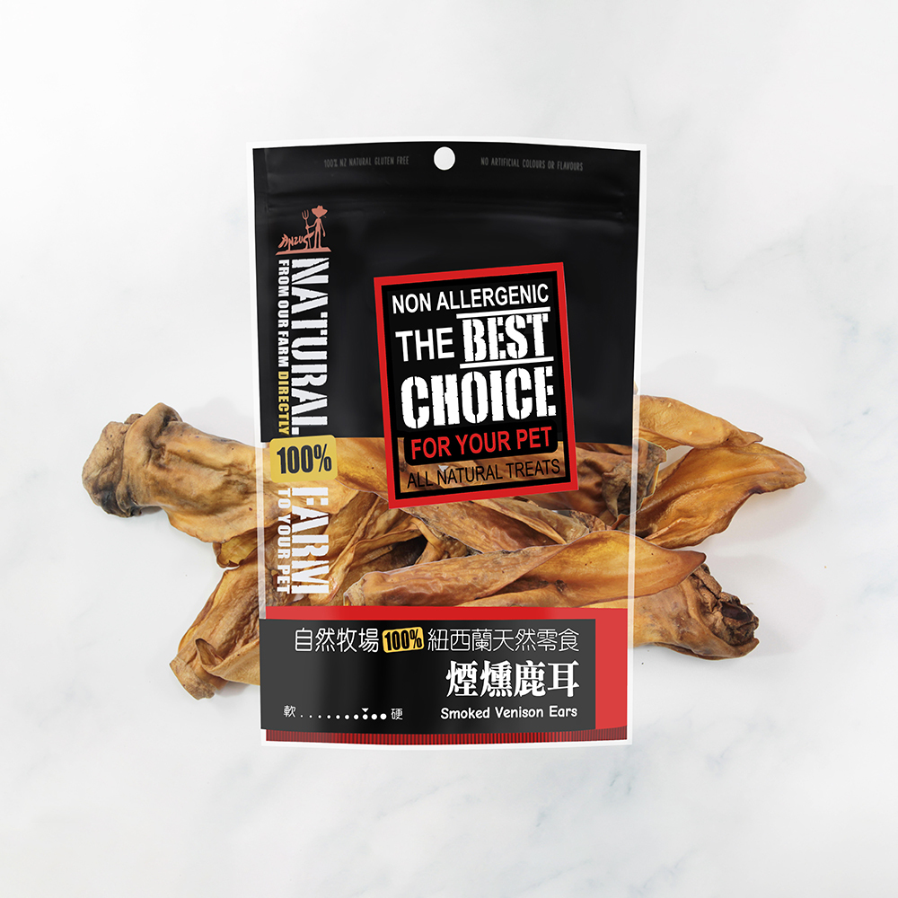 天然寵物零食．煙燻鹿耳