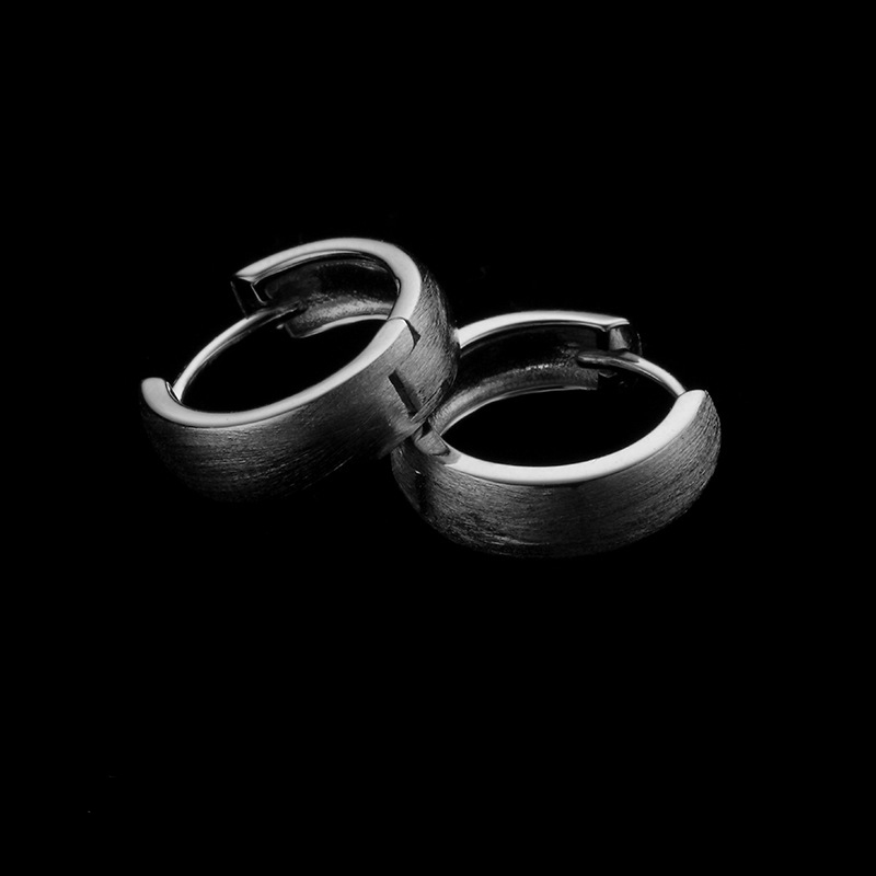 極簡 x 拉絲 |銀色拉絲簡約素面耳環【ACGY19】