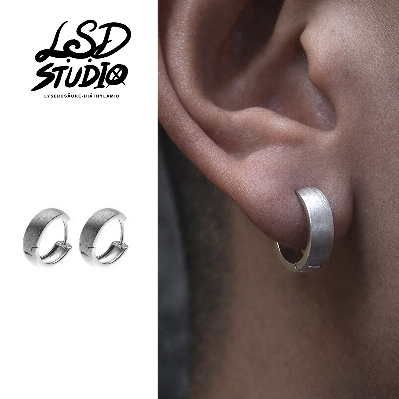 極簡 x 拉絲 |銀色拉絲簡約素面耳環【ACGY19】