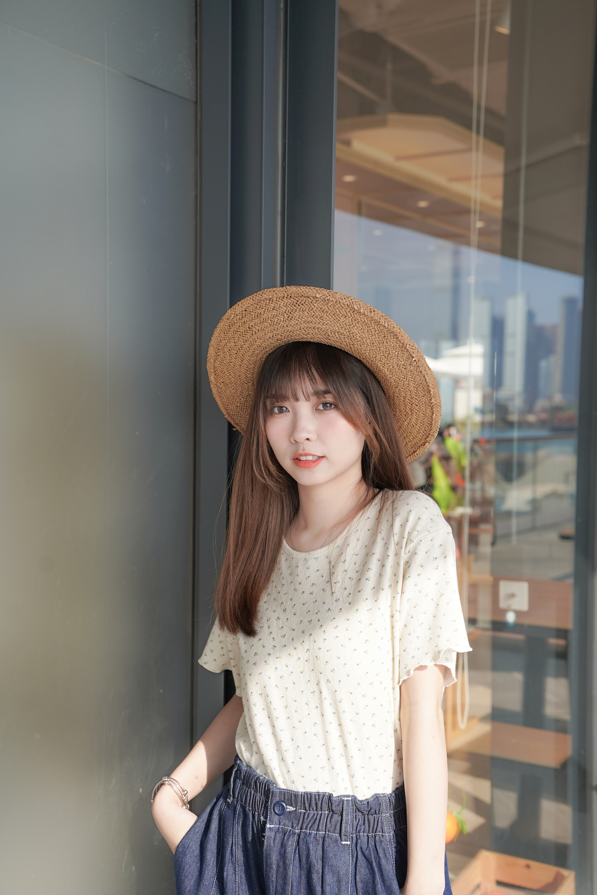 春日小碎花木耳邊Top · 2色入